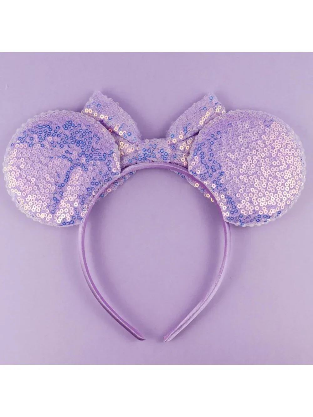 Women Purple Polyester Velvet Mickey Mouse Halloween Costume Headband